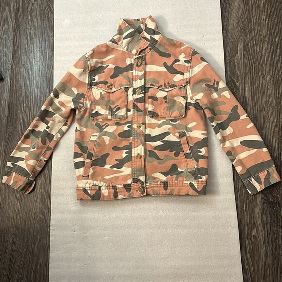 Zara Kid’s Camouflage Jacket 10 Utility Fall Faded Look Dopamine Classic Casual - Picture 8 of 12